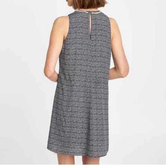 Karl Lagerfield Paris NWT Black and White Pearl Collar Swing Dress Size 4 - Picture 2 of 9